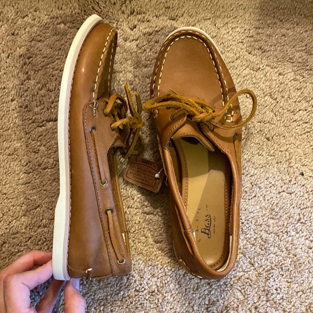 Bass Anchor Leather Shoes Woman’s 7.5 NWT